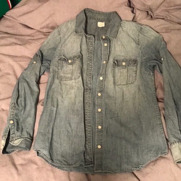 J. Crew Tops - J Crew women’s button down denim shirt